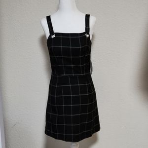 NWT Plaid Jumper/Overall Dress